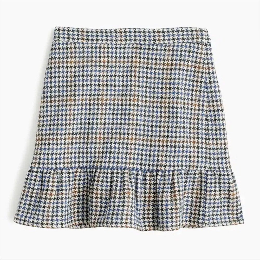 J.Crew Houndstooth Ruffle Skirt - Picture 2 of 6